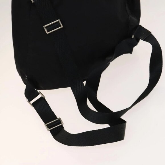 PRADA Backpack Nylon Black Silver Auth main image 4